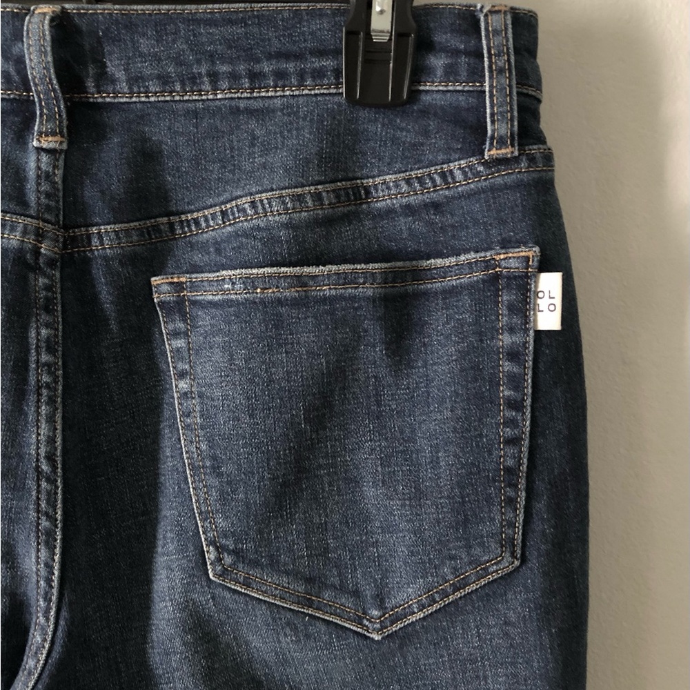 Oliver Logan Blue Distressed Ankle Jeans Premium Denim High Rise - Picture 5 of 7
